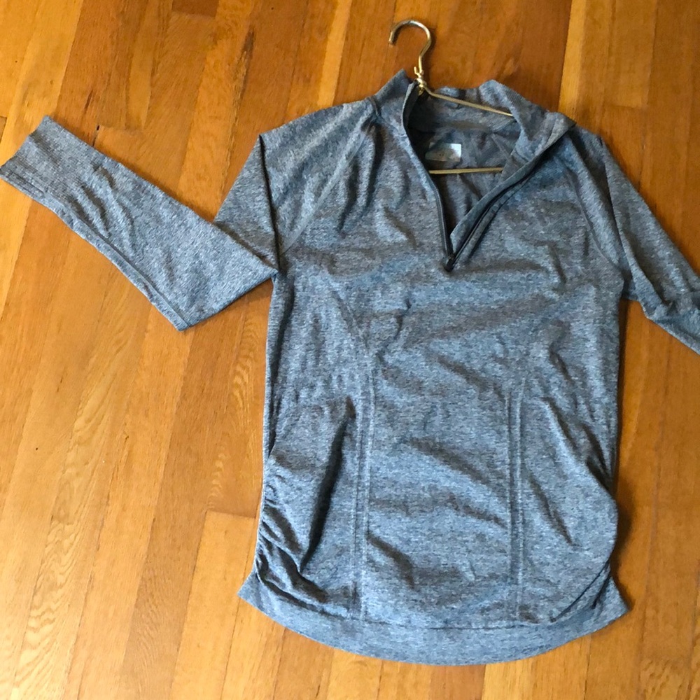 Athleta grey quarter zip